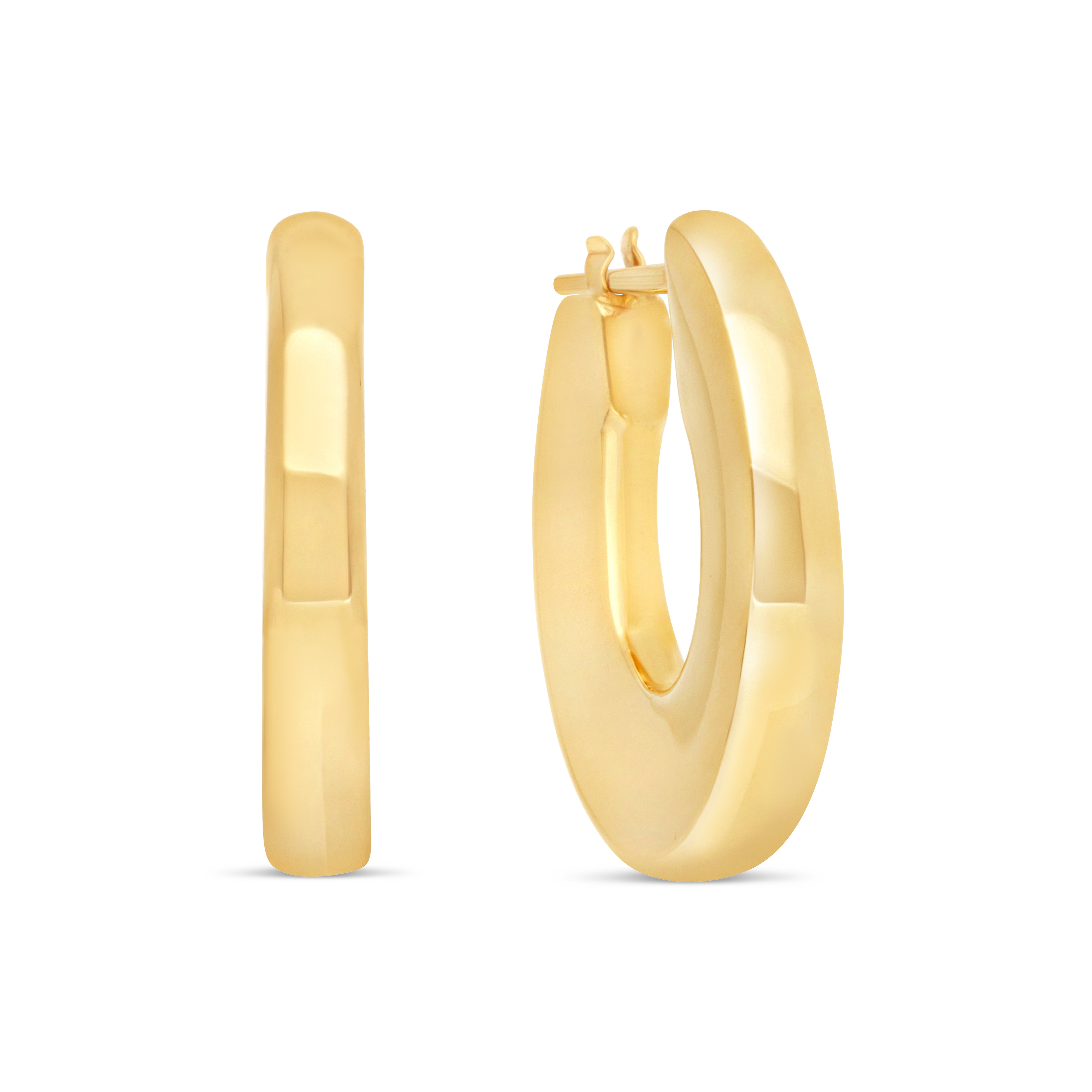 Boucles Créoles Plates or jaune