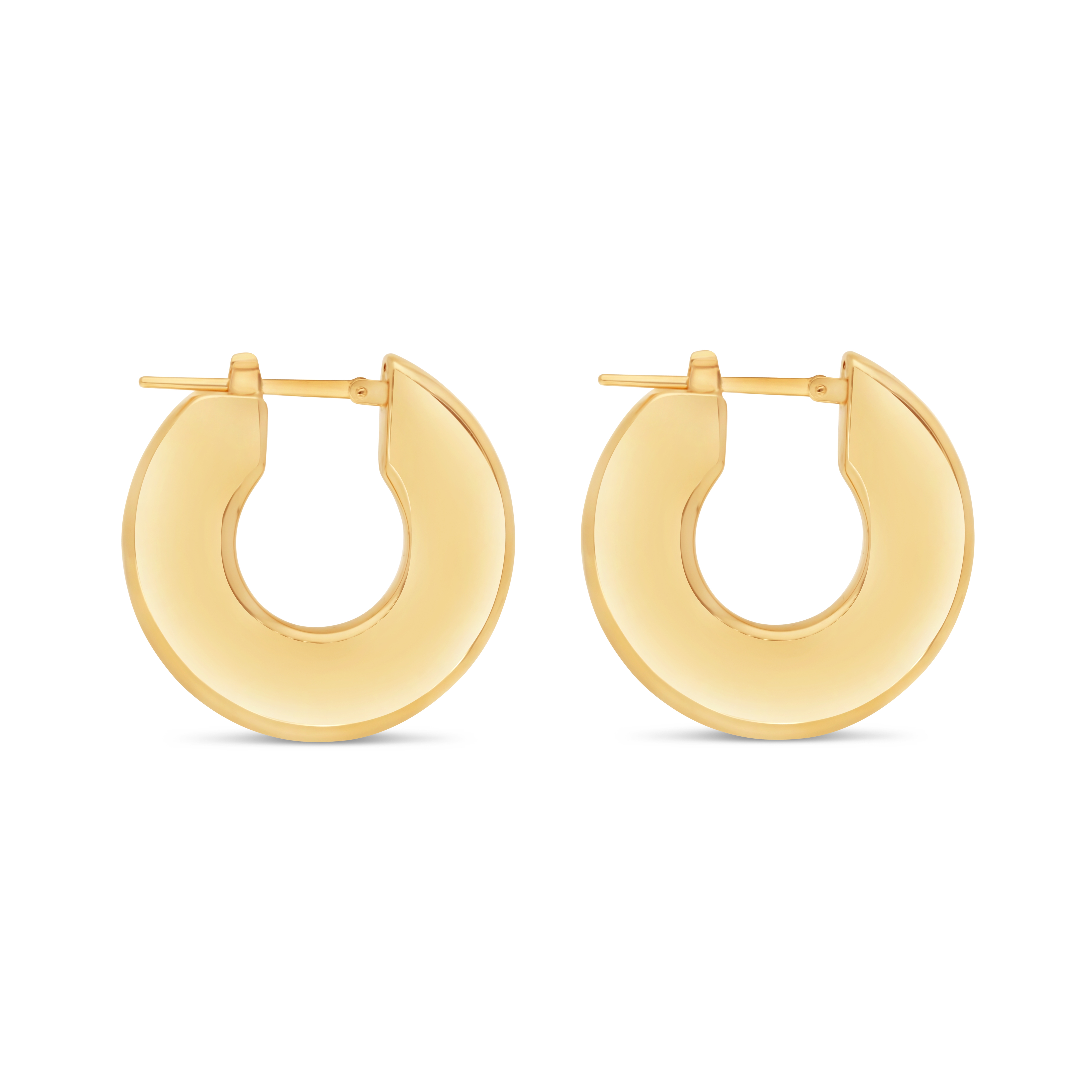 Boucles Créoles Plates or jaune