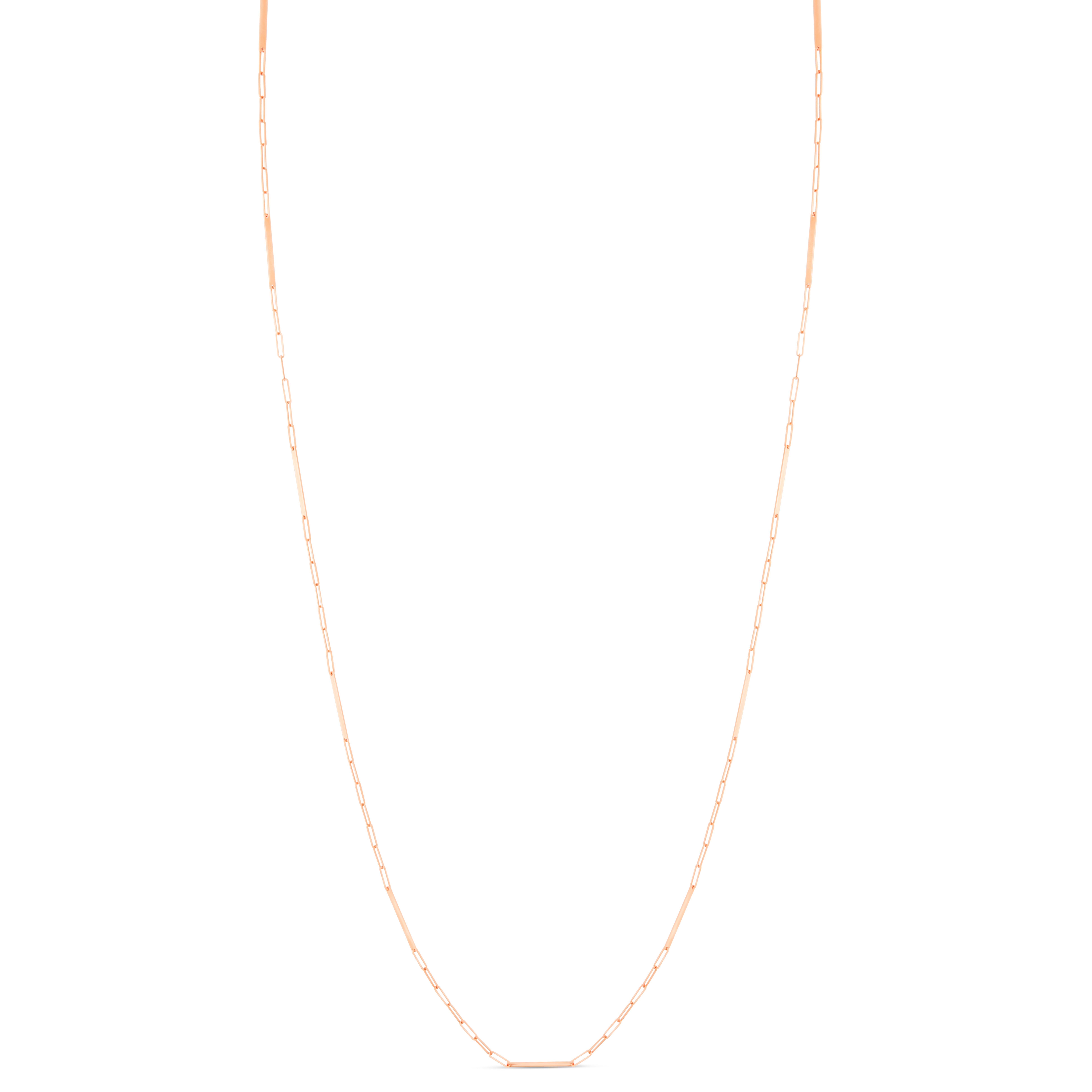 Collier sautoir Moderne or rose