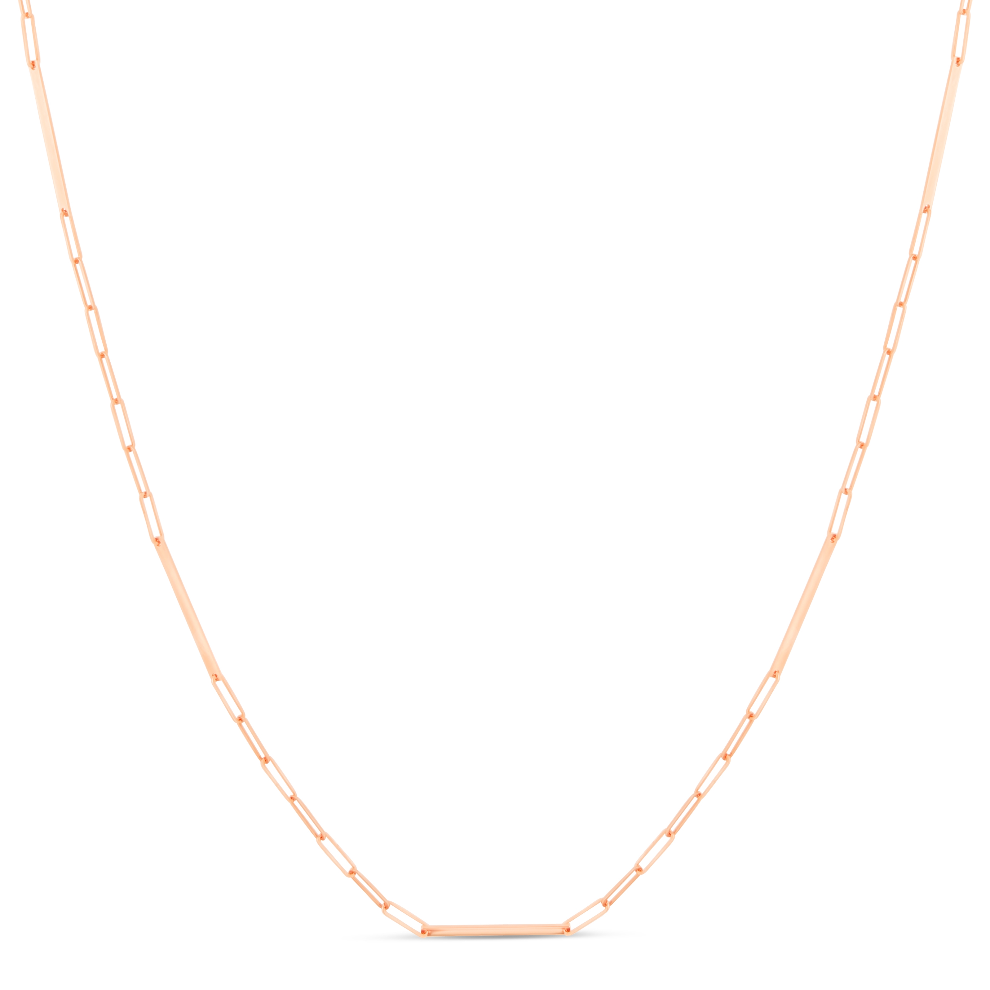 Collier sautoir Moderne or rose