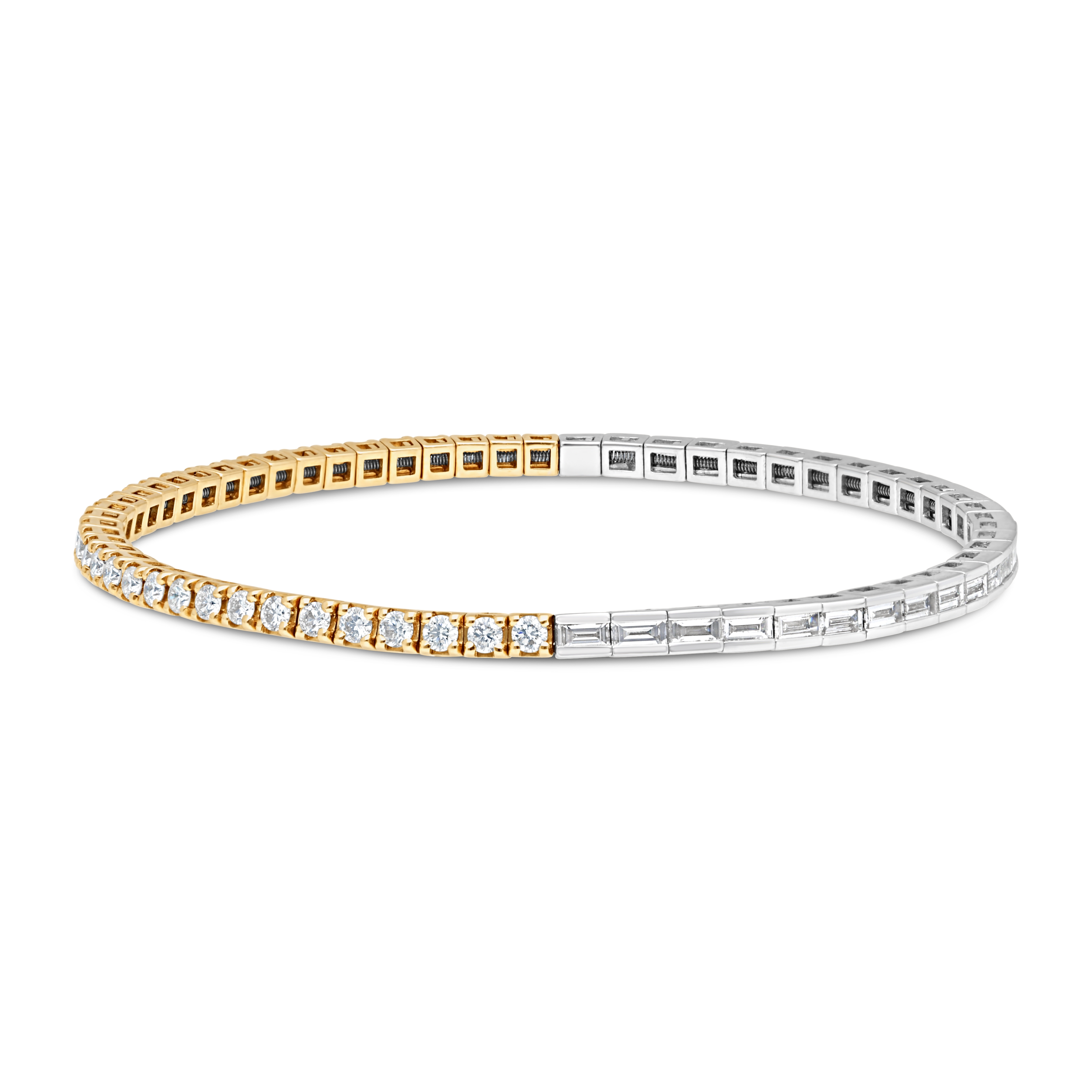 Bracelet linge Infinie or jaune or blanc diamants Raynal