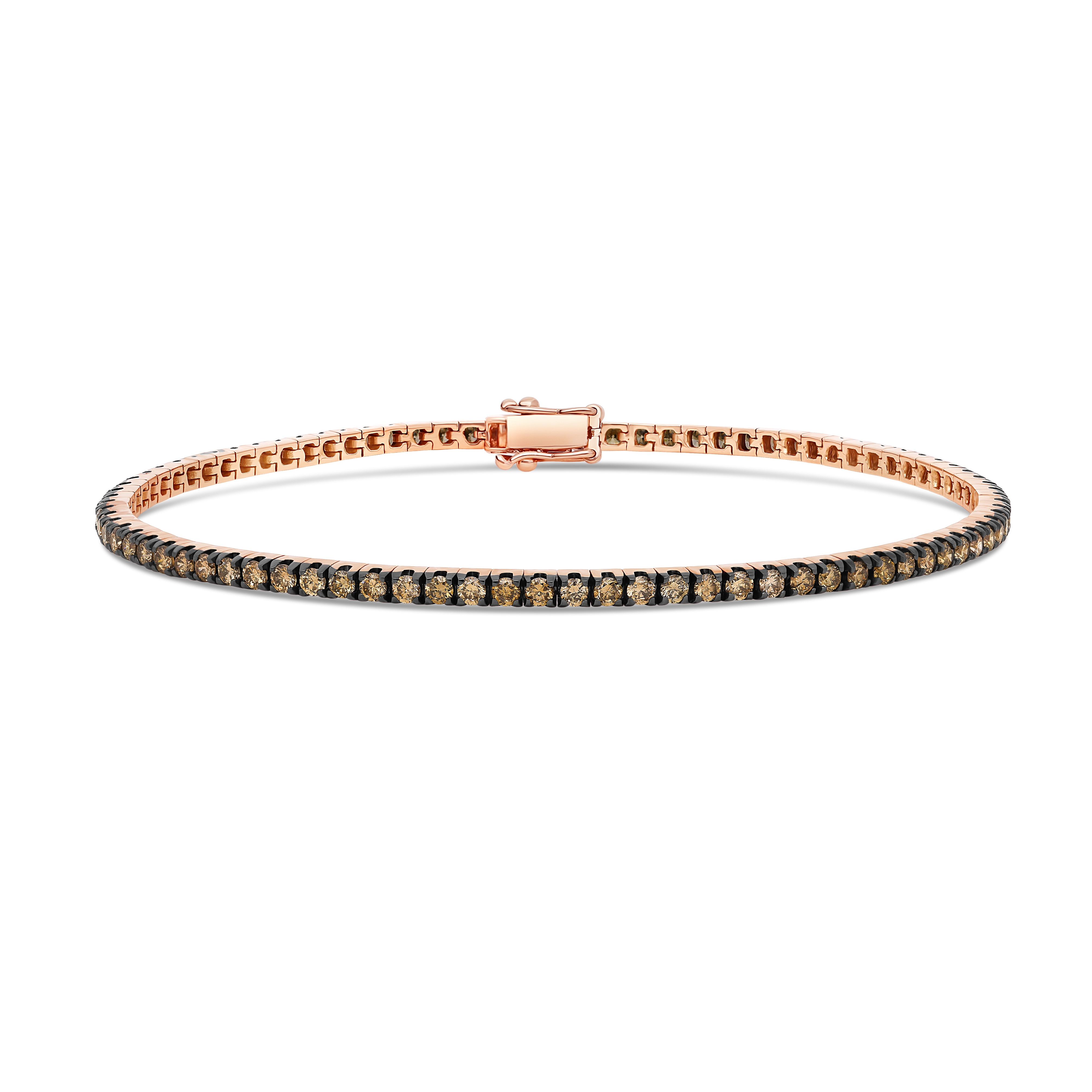 Bracelet Rivière Eclipse or rose, or noir, Diamant