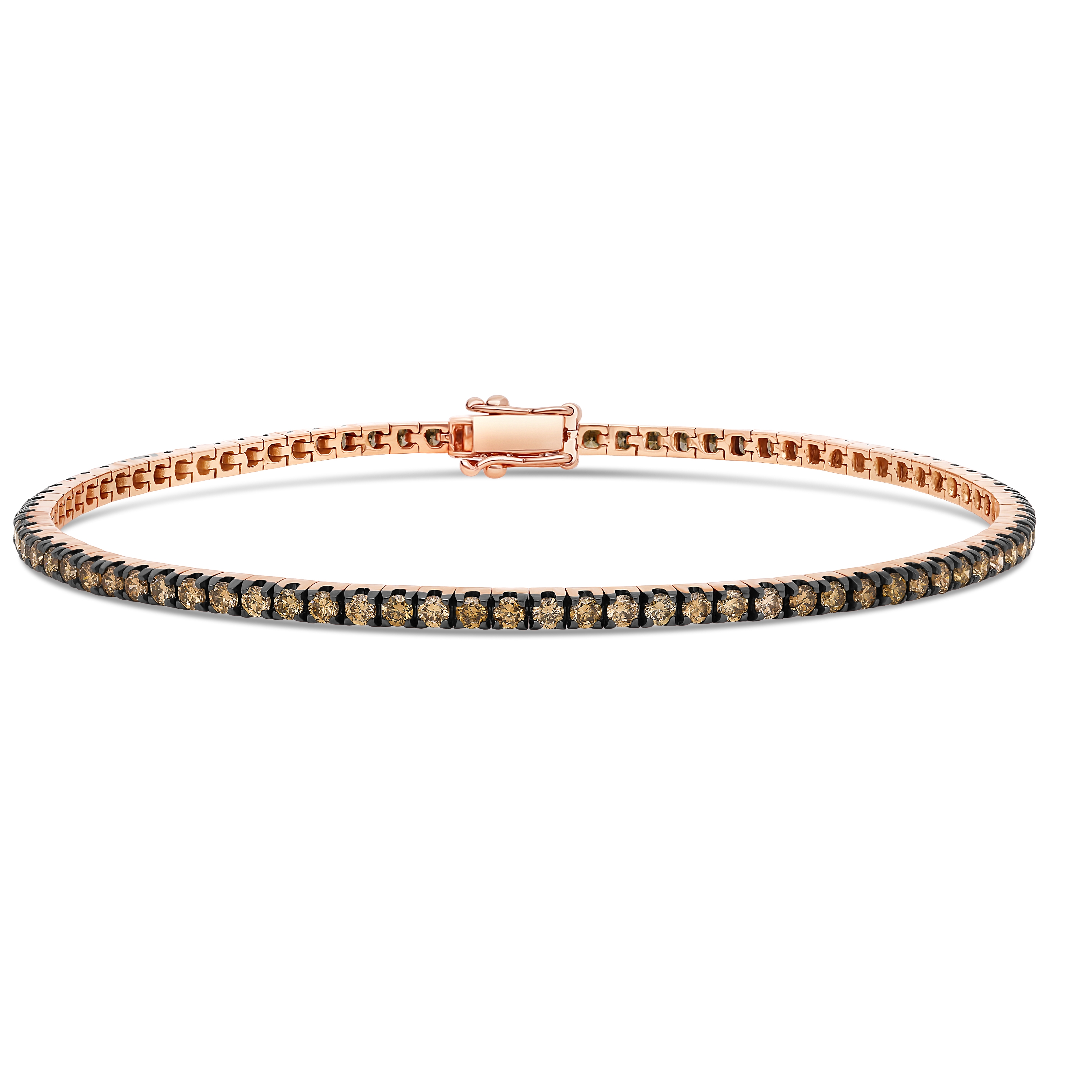 Bracelet Rivière Eclipse or rose, or noir, Diamant