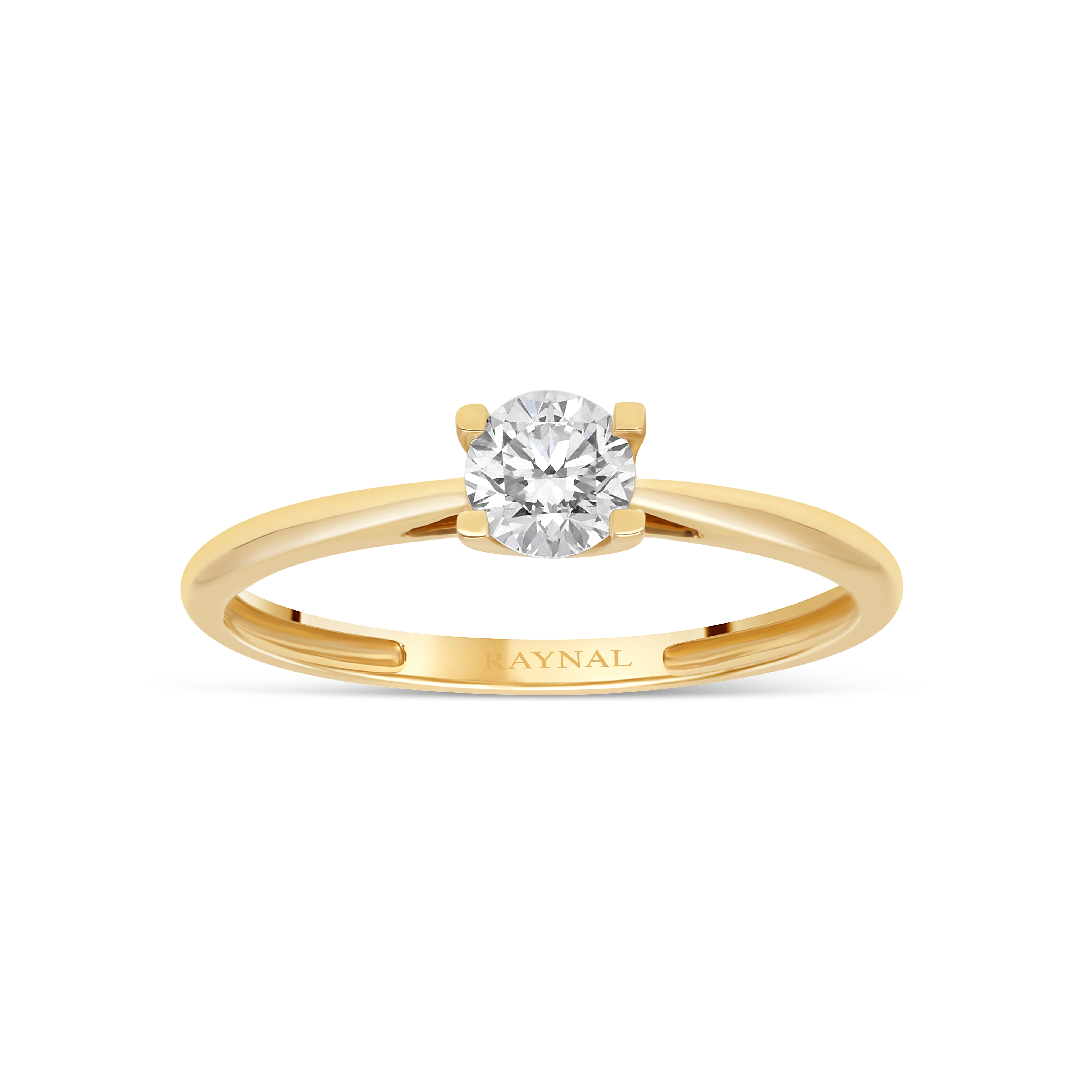 Bague Solitaire Classique or jaune Diamant