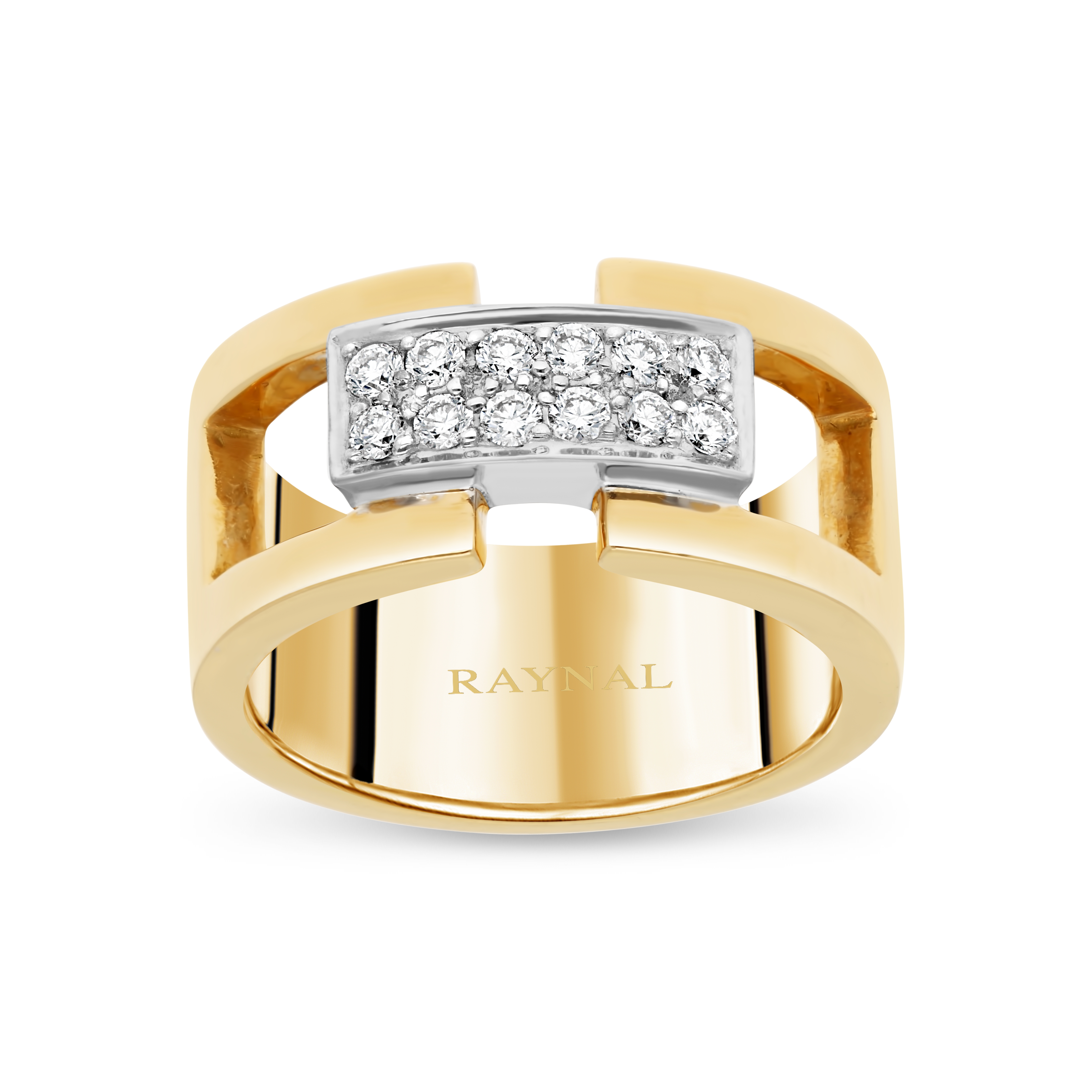 Bague Architecture or rose, or blanc, Diamant