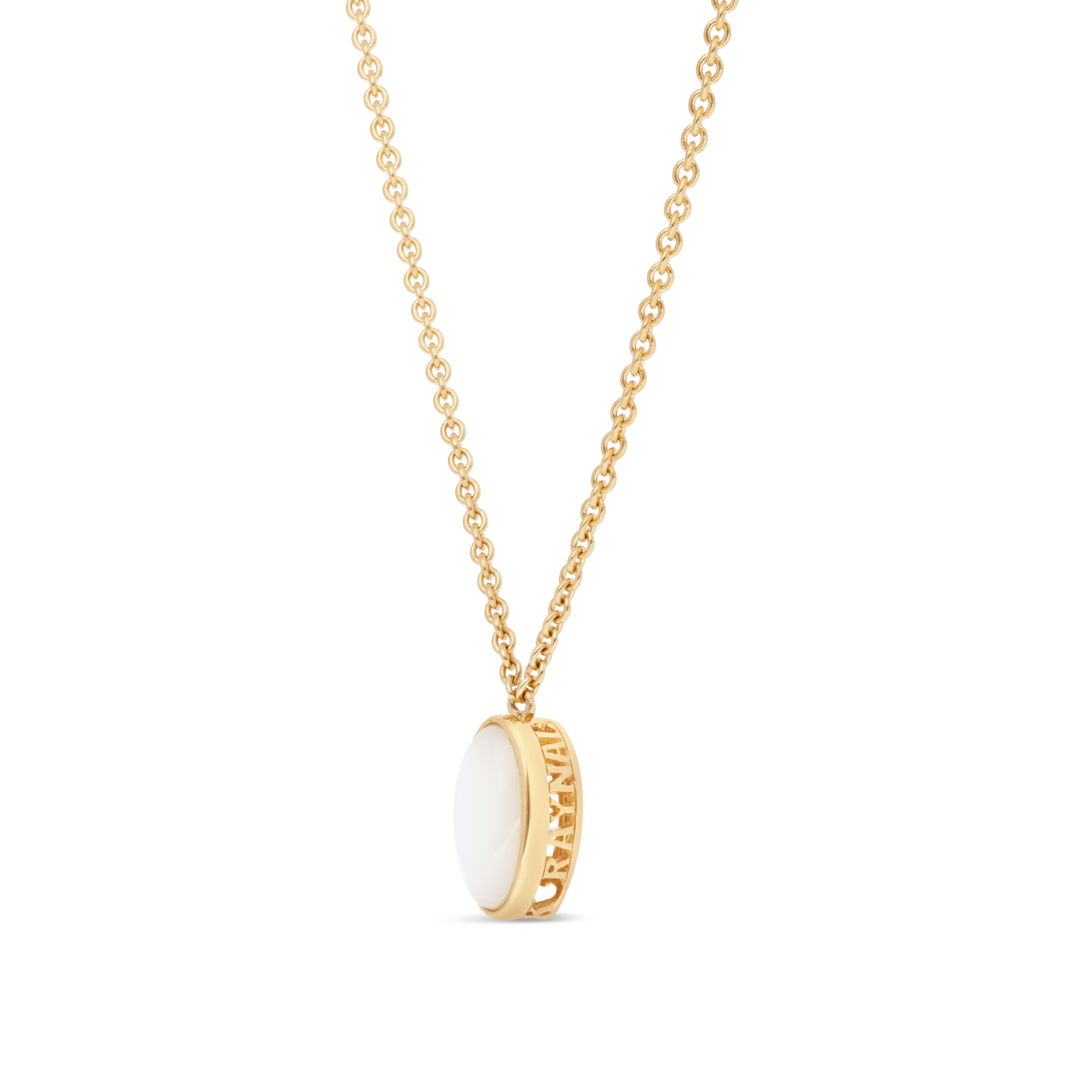 Collier Mini Calisson Signature or jaune, Nacre