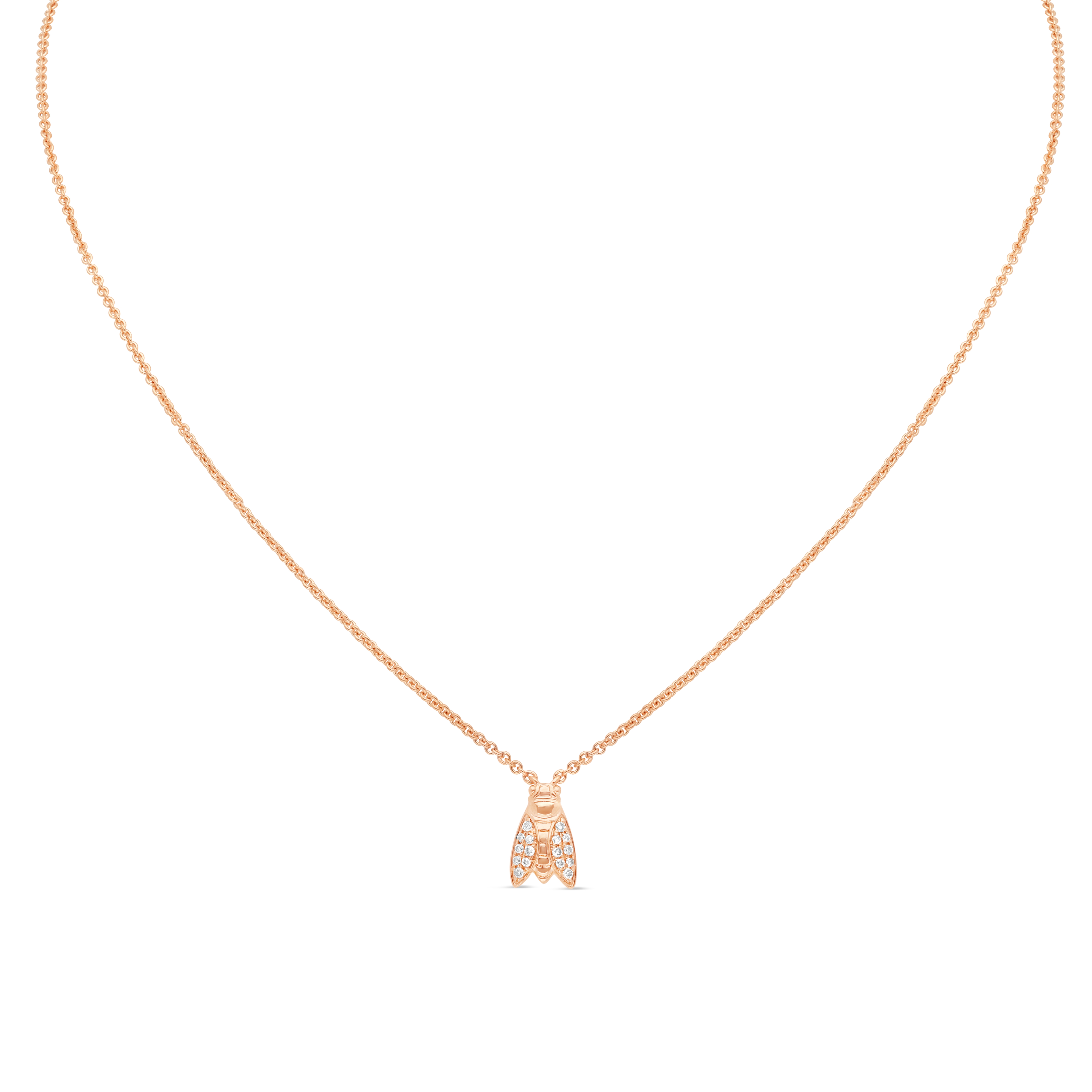 Collier Cigaloun or rose Diamant