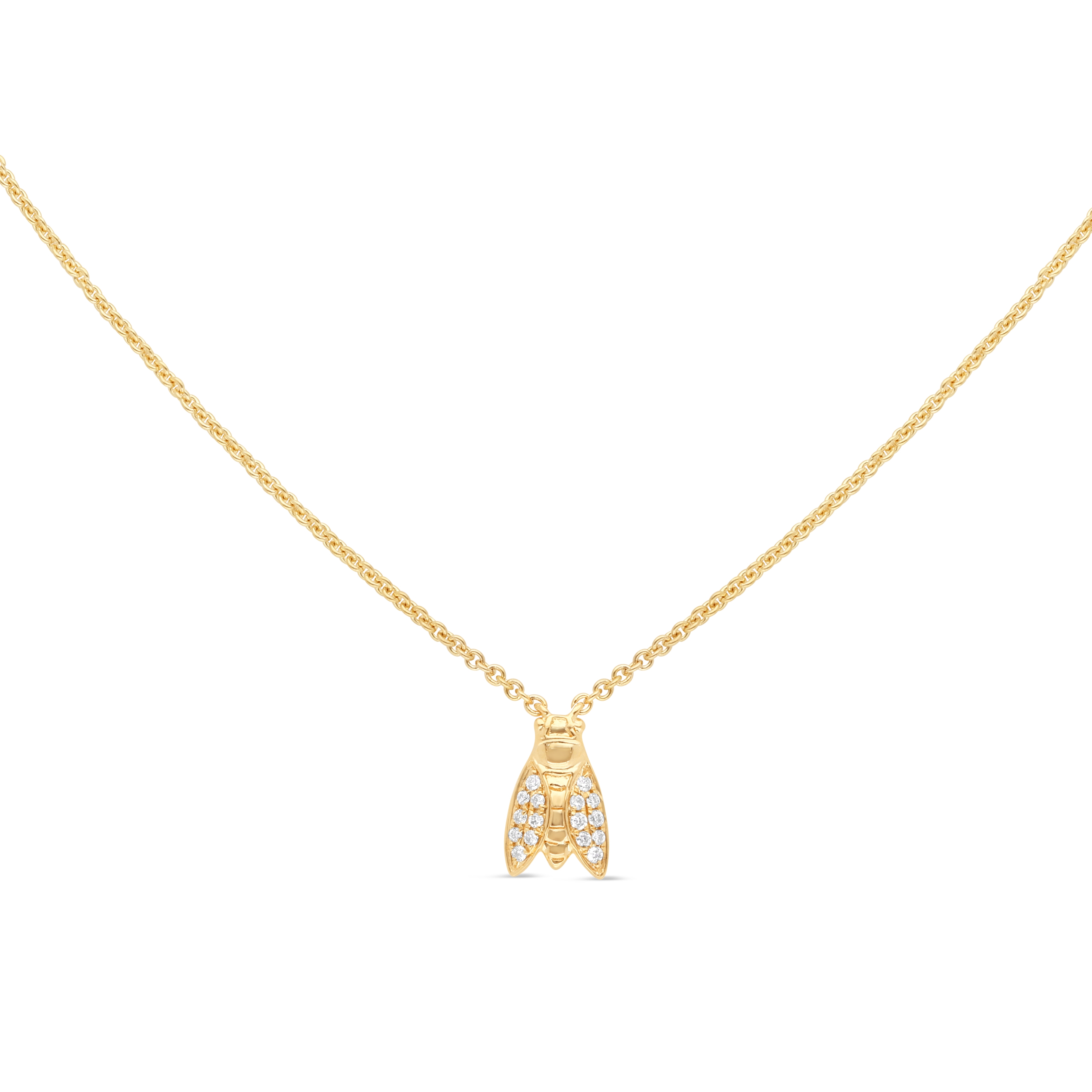 Collier Cigaloun or jaune, Diamant