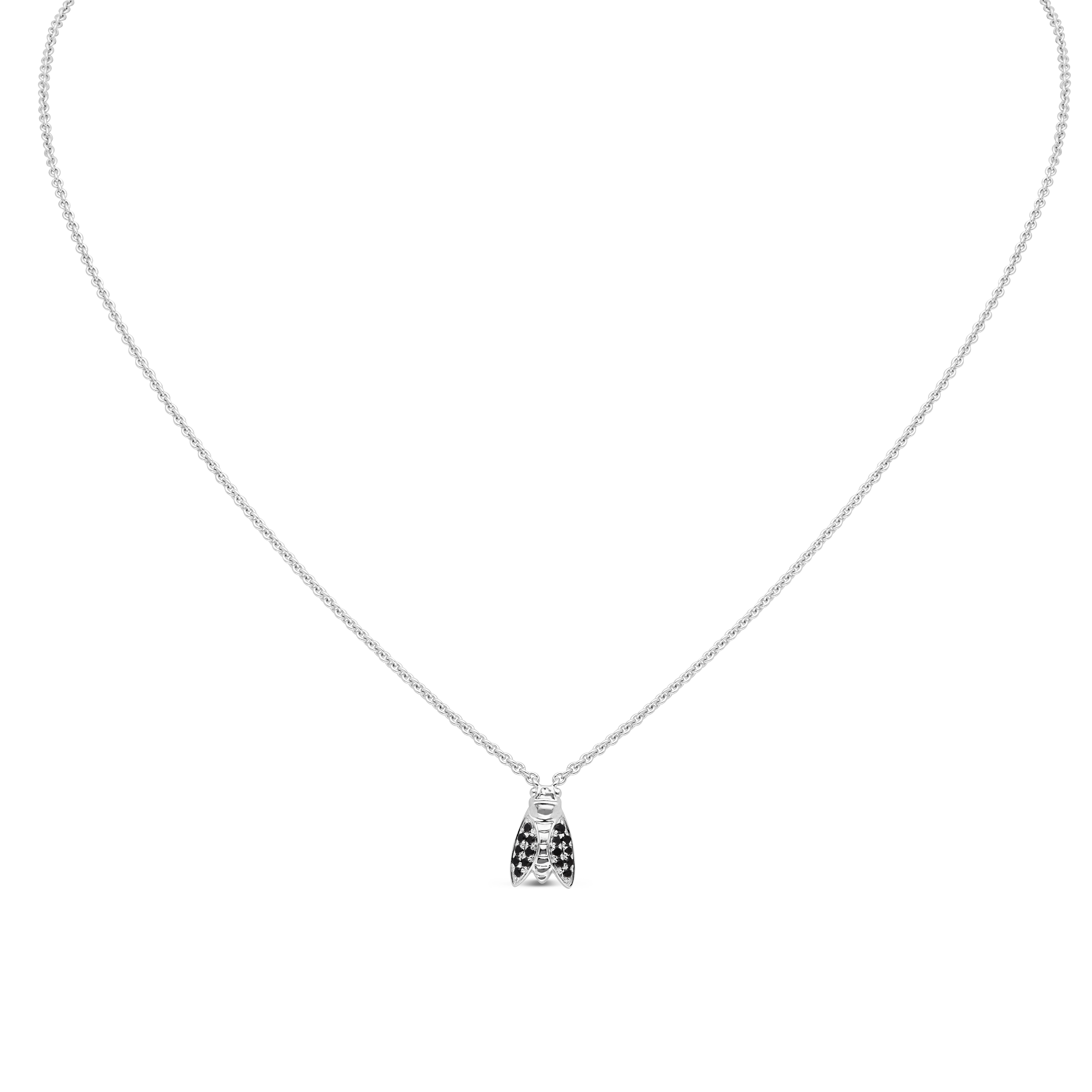 Collier Cigaloun or blanc, Diamants