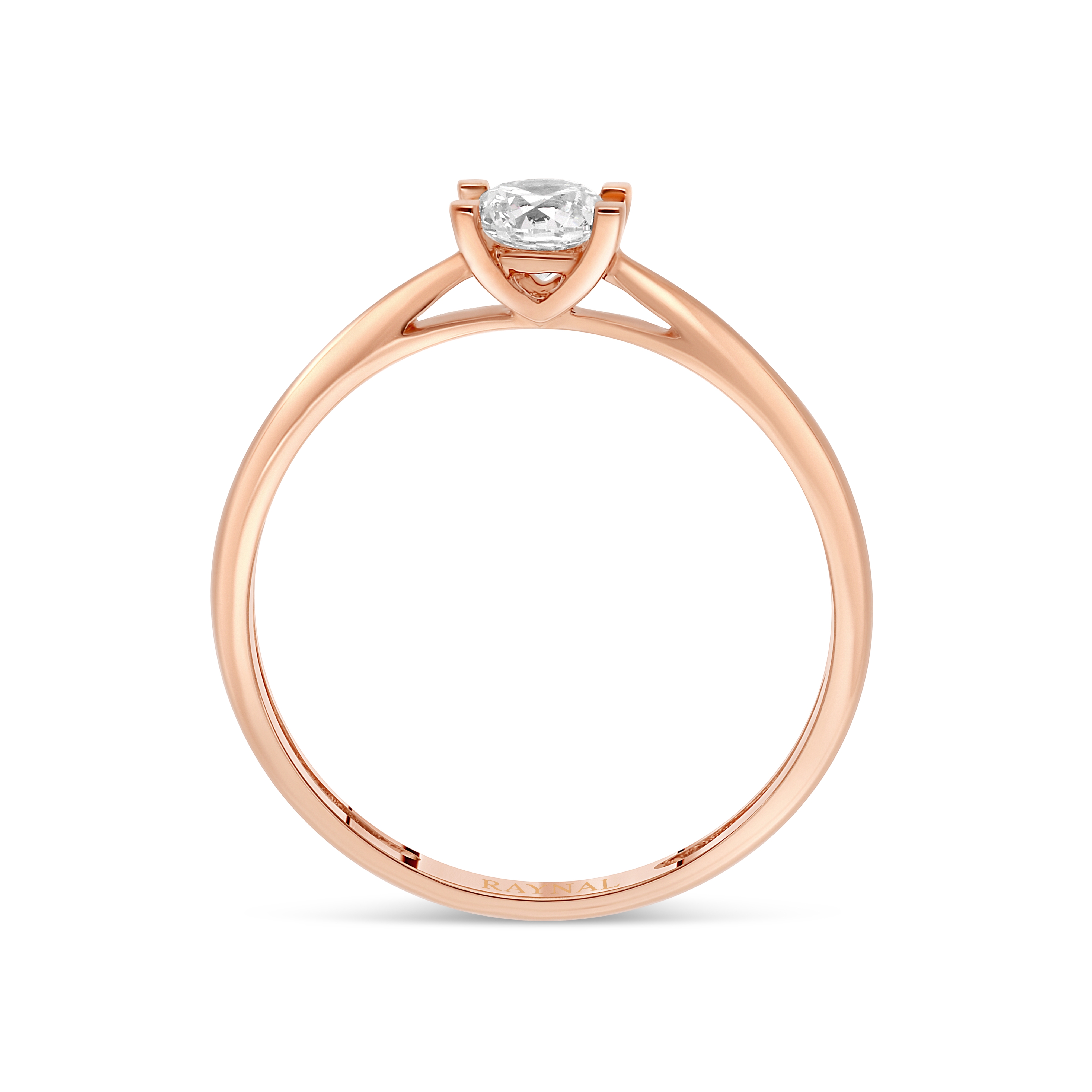 Bague Solitaire Classique or rose Diamant