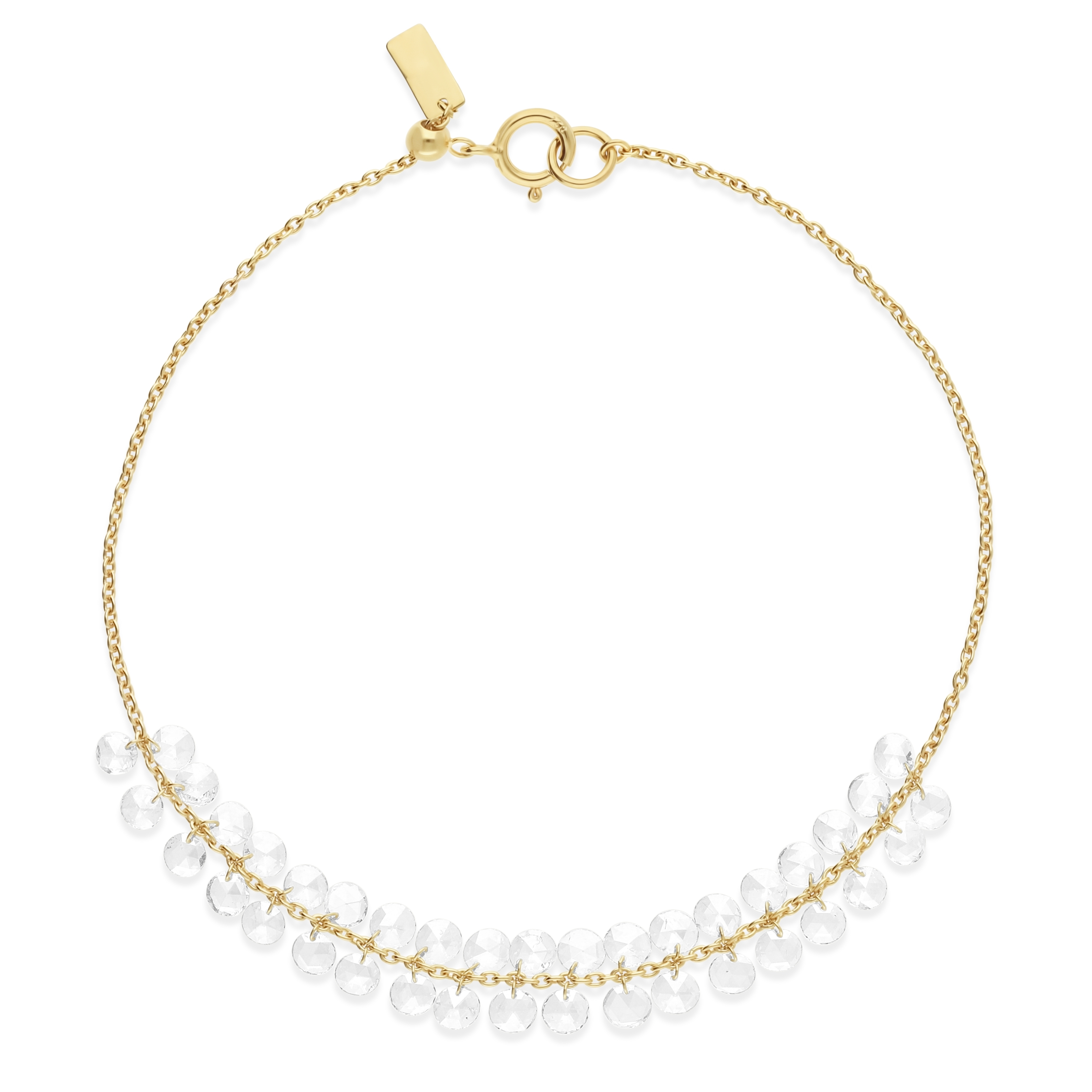 Bracelet Raynal Rose de Provence en or jaune et diamants percés
