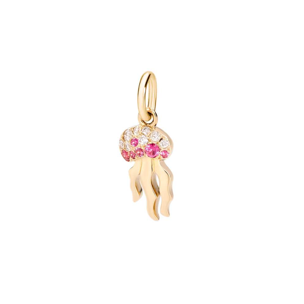 Pendentif Or Jaune Meduse Or Jaune Diamants Spinelle Dodo - Or Jaune 750/1000ème - Diamant/Spinelle - Jaune