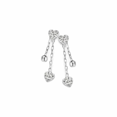 Boucles d'oreilles Naiomy Princess en or blanc