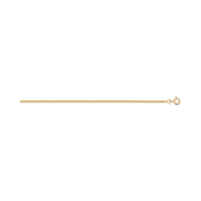 Collier finition lapidée en or jaune, 40cm