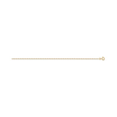 Collier maille forçat en or jaune, 45cm