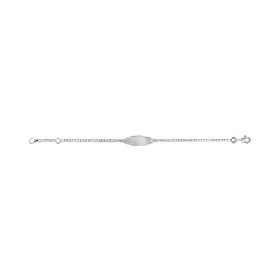 Gourmette ovale diamantée étoile en argent rhodié