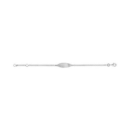 Gourmette ovale diamantée étoile en argent rhodié