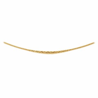 Collier en maille palmier en or jaune 750 millièmes épaisseur 4.5mm longueur 42cm