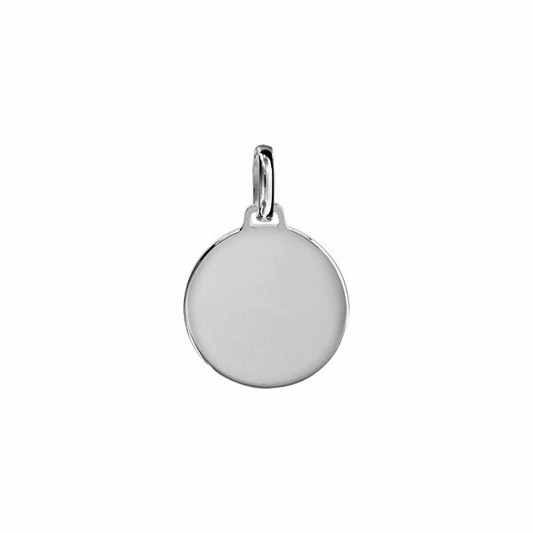 Pendentif rond lisse 16mm argent