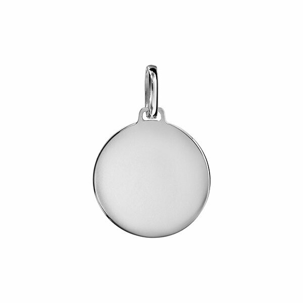 Pendentif rond lisse 20mm argent