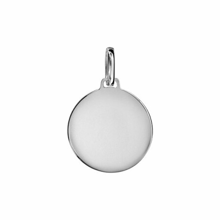 Pendentif rond lisse 20mm argent