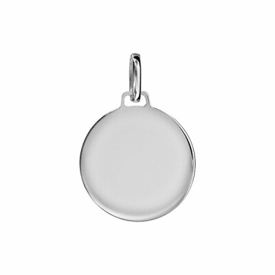 Pendentif rond lisse 22mm argent