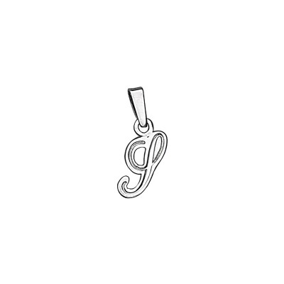 Pendentif initiale S en argent rhodié
