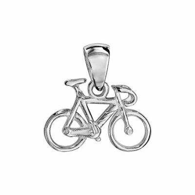 Pendentif vélo de course argent