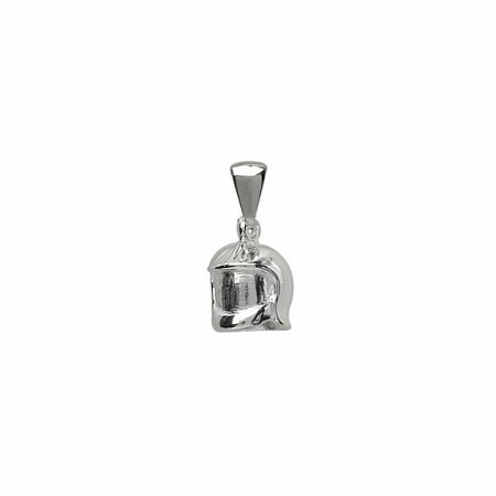 Pendentif casque pompier argent