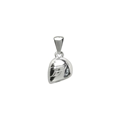 Pendentif casque de moto en argent