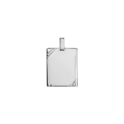 Pendentif grande plaque 29x23 mm en argent