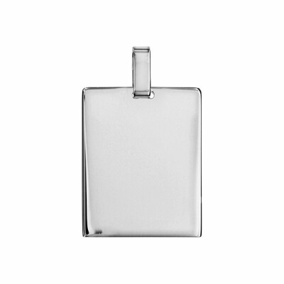 Pendentif plaque grand modèle 29x23 argent