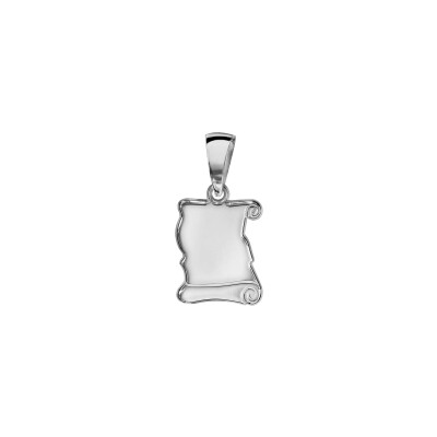 Pendentif petit parchemin en argent