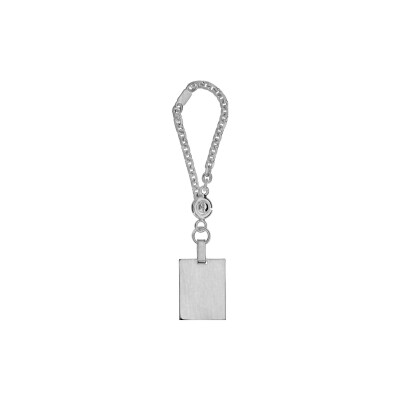 Porte-clefs plaque en argent