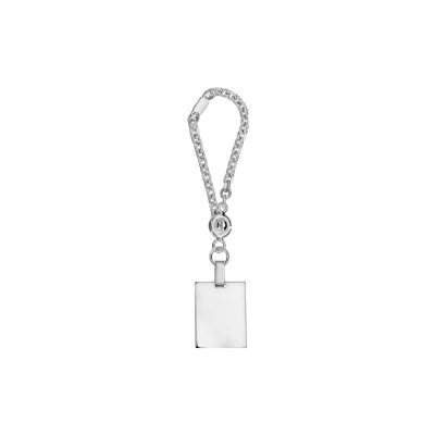 Porte-clefs plaque en argent