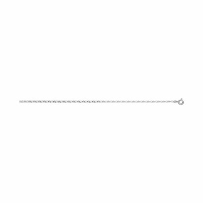 Chaîne cheville argent rhodié 1+1 2mm 25 réglable 23