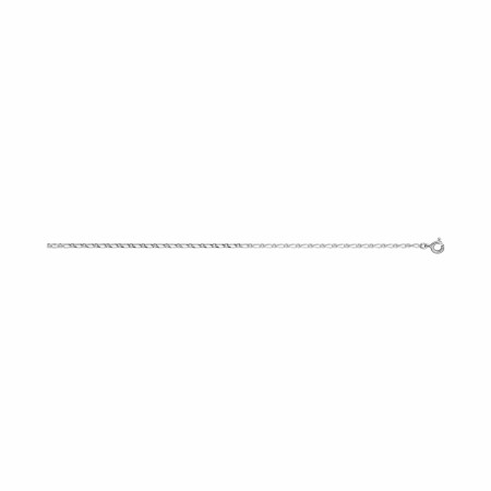 Chaîne cheville argent rhodié 1+1 2mm 25 réglable 23