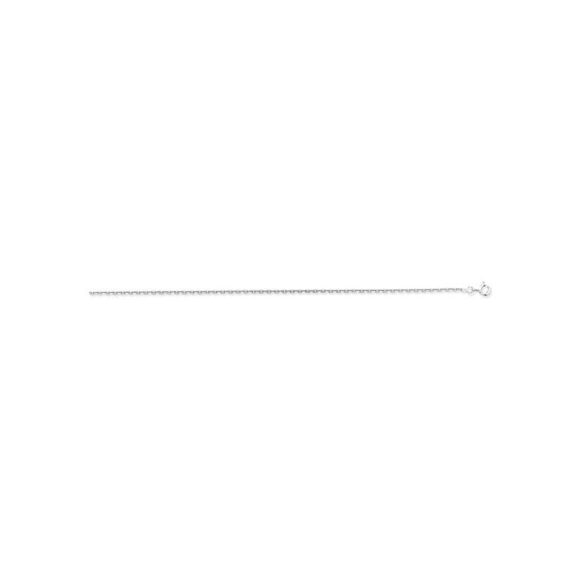 Chaine forcat en or blanc, 1.6mm