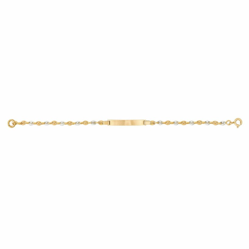 Bracelet en or jaune 750 millièmes épaisseur 2.4cm longueur 14cm