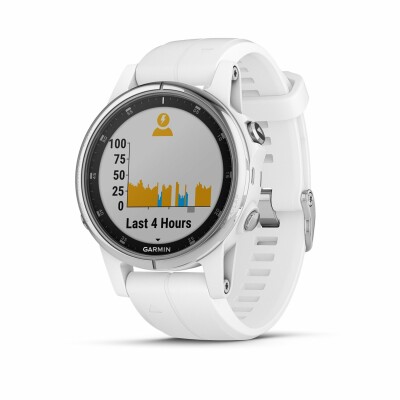 Montre connectée Garmin fenix 5S Plus Sapphire blanche avec bracelet blanc