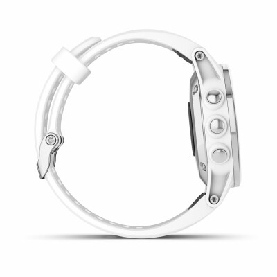 Montre connectée Garmin fenix 5S Plus Sapphire blanche avec bracelet blanc