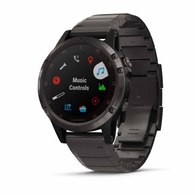 Montre connectée Garmin fenix 5 Plus Sapphire titane avec bracelet titane