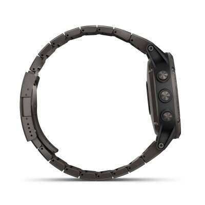 Montre connectée Garmin fenix 5 Plus Sapphire titane avec bracelet titane