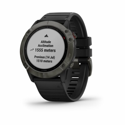 Montre connectée Garmin fenix 6X Sapphire avec bracelet noir