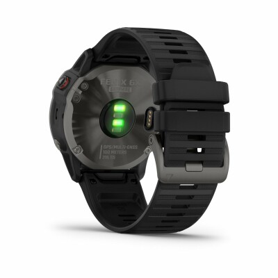 Montre connectée Garmin fenix 6X Sapphire avec bracelet noir