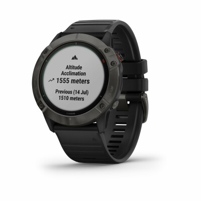 Montre connectée Garmin fenix 6X Pro Solar avec bracelet noir