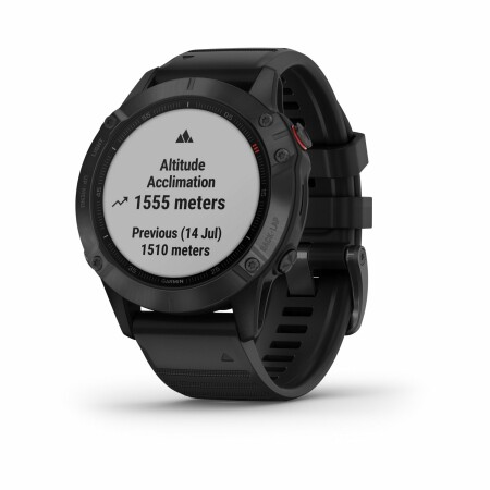 Montre connectée Garmin fenix 6 Sapphire avec bracelet noir