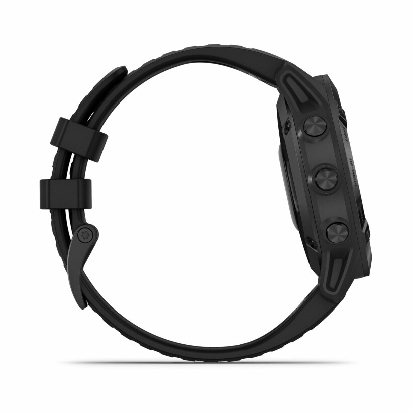Montre connectée Garmin fenix 6 Sapphire avec bracelet noir