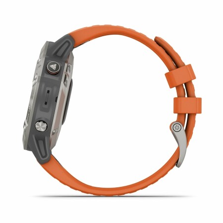 Montre connectée Garmin fenix 6 Sapphire avec bracelet orange 010-02158-14