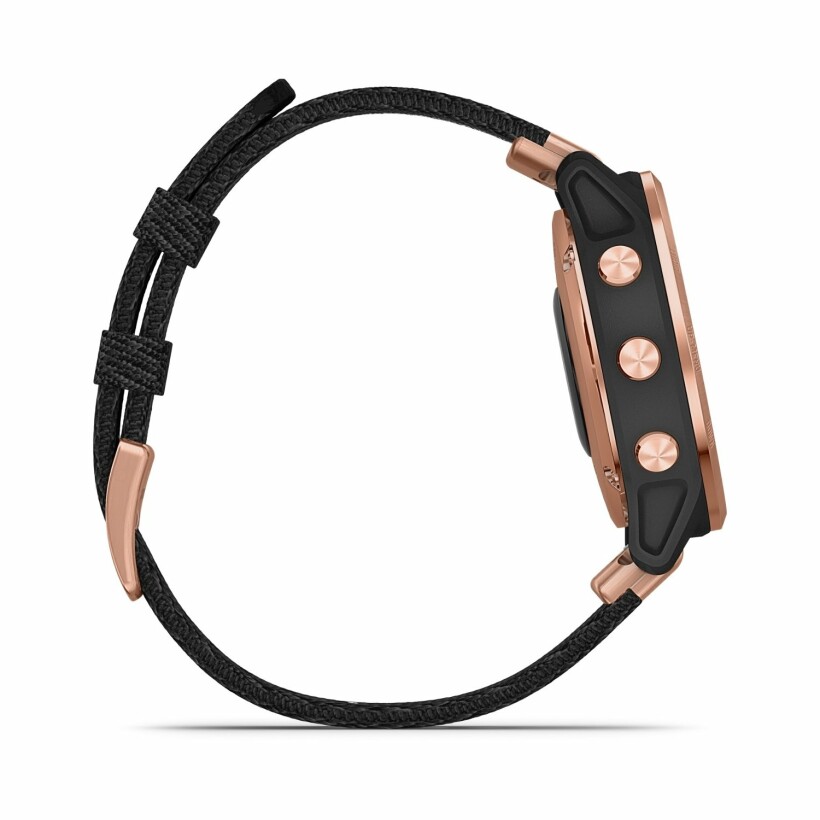 Montre connectée Garmin fenix 6S Sapphire avec bracelet en nylon noir
